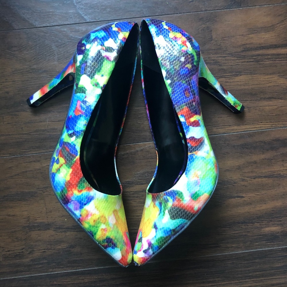 NINE WEST Multi-Colored Pumps, Sz 9M, NWOT